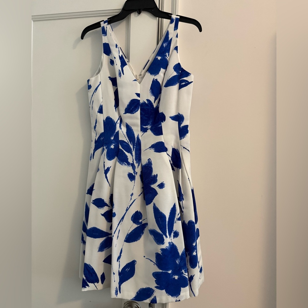 Ralph Lauren Blue and White Flare Dress